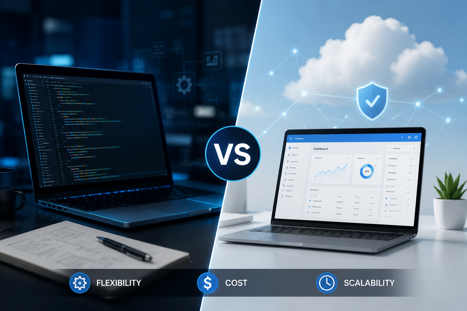 Custom software vs SaaS differences costs and when to build