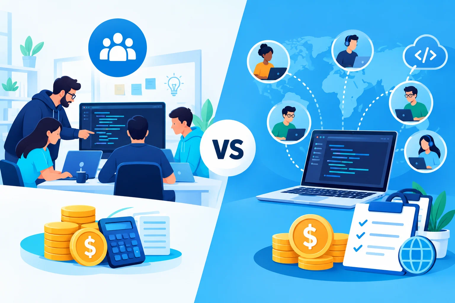 In-House vs Outsourcing Software Development: Full Cost Comparison (2026)